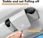 Sunglasses Holder for Car Sun Visor, Leather Car Sunglasses Holder, Auto Visor Accessories Eyeglasses Holder Glasses Storage Case, Universal for Most Cars (Gray) - Image 4