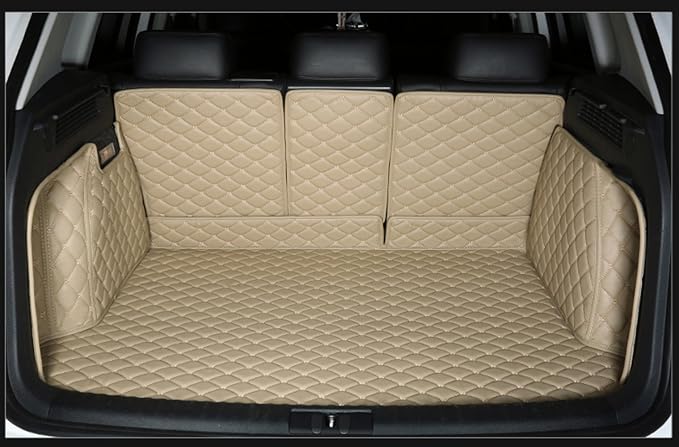 Cargo Liner for Infiniti QX80/QX56 (with Center Console on The 2nd Row) 2011-2024(Non for 2025)//Nissan Armada (Back Seat Protector + Rear Trunk Protector + High Side Panel) Beige by ZYCHUANGYING