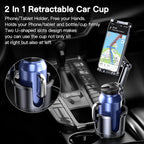 Cup Holder Phone Tablet Mount, 2 in 1 iPad Car Cup Holder with Expander Adjustable Arm for 4.7-10 inches Phone Tablet Mount Compatible for iPad Pro Air Mini, Fire,iPhone 17,Galaxy Phones - Image 2