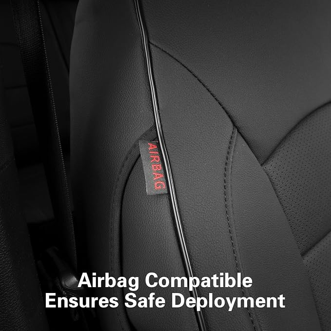 EKR F150 Seat Covers Custom Fit for (RegularCab) 2015-2020 Ford F150 XL/XLT & 2017-2022 F250/F350/F450 XL/XLT(First Row Only),Heavy Duty Waterproof Protection for Work Trucks,Faux Leather(Black) - Image 4