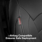 EKR F150 Seat Covers Custom Fit for (RegularCab) 2015-2020 Ford F150 XL/XLT & 2017-2022 F250/F350/F450 XL/XLT(First Row Only),Heavy Duty Waterproof Protection for Work Trucks,Faux Leather(Black) - Image 4