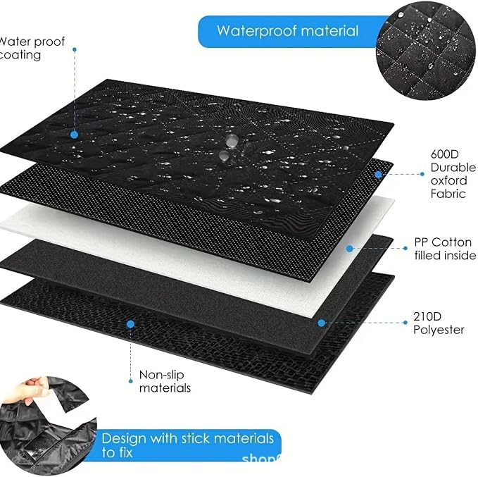 Cargo Liner for Dogs for Kia Telluride 2019-2025, Water Resistan Pet Trunk Cover Soft Cushion, Durable Dog Back Seat Mat with Bumper Flap Protector for SUVs,B - Image 5