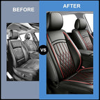 Fit for Camry Seat Covers Compatible with Toyota Camry 2012-2026 Waterproof Breathable Leather Automotive Seat Cushions Protector, Airbag Compatible,Easy to Install,Full Set 5 Seats(Redline) - Image 6
