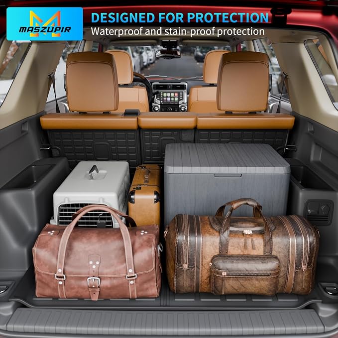 Cargo Mat & Backrest Mats for 2010-2024 Toyota 4Runner 5 Seat | Fit without Sliding Tray, Trunk Mat Cargo Liner TPE All Weather Back Seat Cover Protector 2023 Toyota 4 Runner Accessories - Image 8