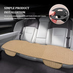 Linen Car Back Seat Cover, Car Seat Bottom Covers Protectors, Anti-Slip Automotive Long Rear Seat Protectors with Storage Pocket, Seats Back Protector for Most Vehicles (Rear Seat/Beige) - Image 7