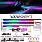 Dreamcolor Acrylic Ambient Lighting Car Lights – Wireless APP Control, Music Sync, Dynamic RGB Interior Car LED Strip Light Kit, 22-in-1 Customizable LED Neon Light Kits for Car Interior - Image 6