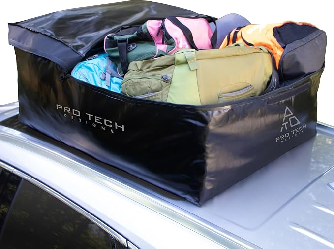 Voyager 15 Waterproof Rooftop Cargo Carrier Bag, 15 Cubic Feet Vehicle Roof Storage with Straps & Door Hooks, Weatherproof Car Top Carrier for SUVs, Vans, RVs & Trucks, 42" x 34" x 18" - Image 5