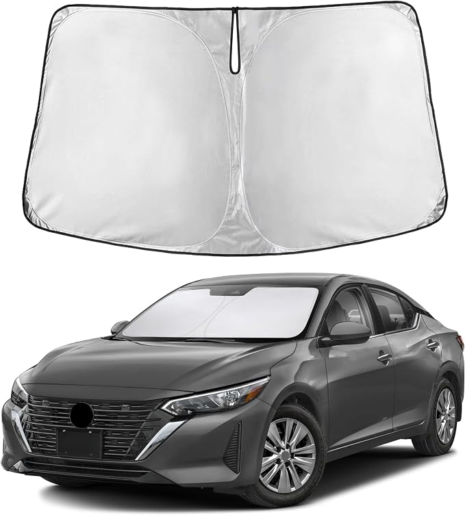 Autovir Windshield Sun Shade Fit for 2020-2023 2024 2025 Nissan Sentra | Sunshade, Front Car Window Shades Sun Visor, Blocks UV Rays & Heat, Car Accessories by Autovir