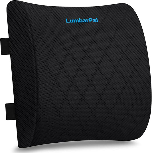 LumbarPal Lumbar Support Pillow for Office Chair Back Support Lumbar Pillow for Car, Gaming, Office Chair - Improve Sitting Posture & Back Pain Relief, Memory Foam, Adjustable Straps, Black | Improve Sitting Posture & Back Pain Relief. Lumbar Pillow Fi... by TushGuardSeatCushonsPillows
