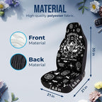 GENANY Roses Car Seat Covers Set of 2, Horror Breathable Front Seat Covers for Truck Sedan SUV, Couple Car Accessories, Horror Gift for Women Men - Image 4