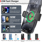 APPS2Car Sturdy CD Slot Phone Mount with Upgraded Wireless Charger | One Hand Operation, Hands-Free Car Phone Holder Compatible with iPhone 17 Pro Max Plus 16 15 14 13 12 11, Samsung S25 S24 S23 - Image 6