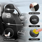 Fit Sienna Premium Leather Car Seat Covers for Toyota Sienna 2007-2025 2026 - Waterproof，Breathable，All-Weather Seat Cushion Protecto & Airbag Compatible, 2 Front Seat All Black - Image 4