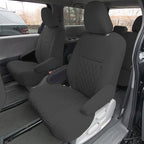 FH Group Custom Fit Car Seat Covers Specifically Made for 2011-2020 Toyota Sienna 7 Seater with Ultraflex Neoprene Water Resistant Automotive Seat Covers - Full Set Black - Image 4