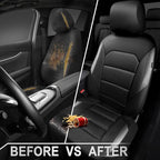 CAR PASS Memory Foam Car Seat Covers,Air Cool Mesh Thick Seat Covers Front Seats,Gray Metal Film Leather Seat Cover for Car,Universal Automotive Comfort for Most Car,Truck,Airbag Compatible,Black/Grey - Image 5