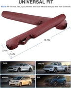 Leather Car Seat Gap Filler Universal for Car Truck SUV to Block The Gap Between Seat and Console Stop Things from Dropping 2 Sets Red, SGF02R - Image 3