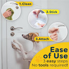 PROTECTO 2Pack Door Protector from Dog Scratching, 18x12 Door Scratch Guard | Heavy Duty Door Scratch Protector for Cats & Dogs, Clear Scratch Shield - Window, Screen Door, Sliding Doors, Indoor Outdoor - Image 4