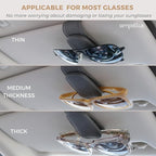 Magnetic Leather Car Sunglass Holder, Visor Sunglasses Holder Clip, 2 Pack | Suitable for Different Size Eyeglasses, Easy Opreation, Car Organziation Accessories - Image 3