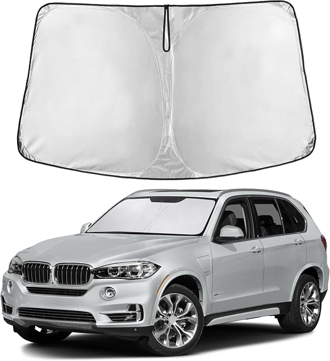 EcoNour Windshield Sunshade Compatible for BMW X5 2019-2024 2025 2026 | Sun Visor for Front Windshield & Window Sun Shade Cover, UV Heat Blocker & Protector, Car Accessories by EcoNour