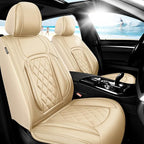 Fit Tundra Premium Leather Car Seat Covers for Toyota Tundra 2007-2025 2026 - Waterproof，Breathable，All-Weather Seat Cushion Protecto & Airbag Compatible, Full Set Beige by Unknown