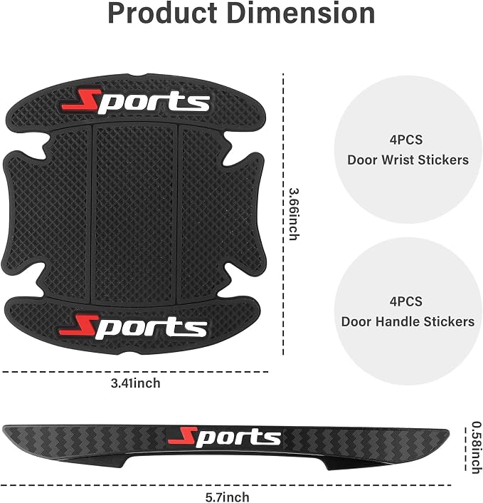8PCS Car Door Protector,Sports Car Door Handle Protector,Sports Car Door Handle Scratch Protector,Universal CCar Door Edge Protector Fit Most Cars,SUVs,Trucks - Image 2
