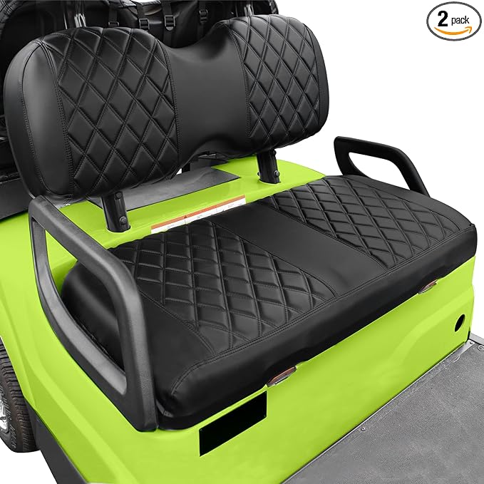 NOKINS Golf Cart Rear Seat Covers for ICON i40L, Star EV & Advanced EV | Diamond Pattern；UV Resistant；All-Weather Protection by NOKINS-GolfCartPartsFactory