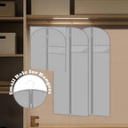 Dress Bags for Gowns Long, 60'' Garment Bags for Hanging Clothes, Suit Bag Cover for Storage and Travel (Grey) - Image 5