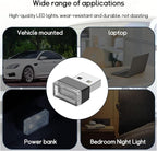 Dickno 4 PCS USB LED Car Interior Atmosphere Lamp, Portable Mini LED Night Light, Plug-in USB Interface Trunk Ambient Lighting Kit, Universal Vehicle Interior Accessories (White+Red) - Image 5