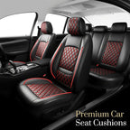 For Toyota Corolla Cross 2022-2026 Car Seat Covers, Full Set, Redline | Premium Leather Full Coverage Seat Protectors – All-Season, Waterproof, Breathable, Cushioned Comfort & Airbag Compatible - Image 3