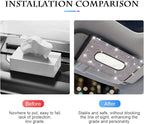 Bling Car Sun Visor Tissue Box Holder, Rhinestone PU Leather Crystal Sparkling Napkin Holder, Backseat Paper Towel Cover Case Car Accessories for Women (Multicolor) - Image 4