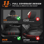 AOMSAZTO Car Seat Cover Fit for Tesla Model 3 2024 2025 (Not for Performance) - Full Set Black Seat Covers(with Armrest Cover) - Image 5