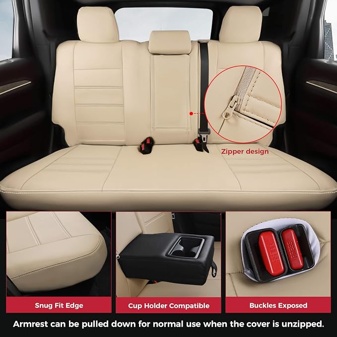 FREESOO Custom Leather Seat Covers for Toyota Corolla L LE Series 2014-2019 | Sedan, Full Set, Waterproof, Airbag Compatible, Scratch-resistant, Anti-slip, Protector Cushion, Durable Material, Easy-clean - Image 4