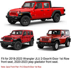 Huidasource 2018-2026 Front Seat Covers for Jeep Wrangler JL 2-Door/4-Door | Wrangler JL Front Custom Fit Seat Cover Full Coverage Wrangler Seat Cushion Protector (Front Pair/Black&Red) - Image 6