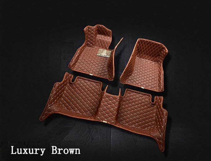 Floor Mats Compatible with Infiniti Q70 All Weather, Large Coverage, Custom Compatible with Infinity Q70 2013-2019- Brown - Image 3