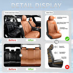 Fit Land Cruiser Premium Leather Car Seat Covers for Toyota Land Cruiser 2000-2025 2026 - Waterproof，Breathable，All-Weather Seat Cushion Protecto & Airbag Compatible, 2 Front Seat Brown - Image 5