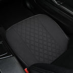 West Llama Linen Front Car Seat Cover Protector Anti-Slip Bottom Seat Cover Fits 95% of Vehicles,Wrapping Around The Bottom,Diamond Pattern(Black-1Pcs) - Image 8