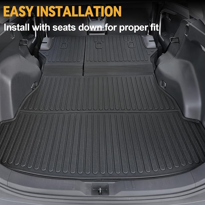 Cargo Mat for 2019-2025 Toyota RAV4 Accessories | Integrated Cargo & Backrest Liner, Odorless TPE, All-Weather Protection, Folds with Rear Seats, 3D Custom Fit - Image 4