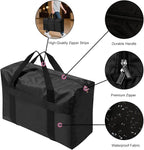 Extra Large Moving Bags with Strong Zippers and Carrying Handles | Storage Bags Organizer Duffle Bag Packing Bags for Moving, Storage, Travel and Camping, Totes for Space Saving, 1 Pack - Image 3