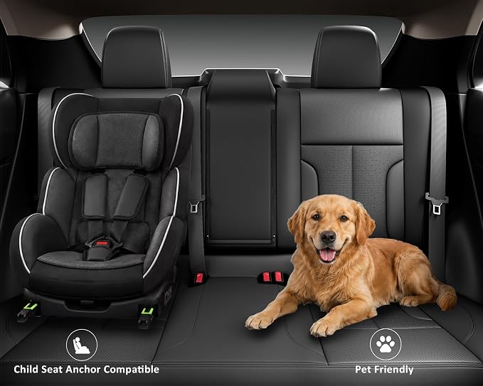 redblue Custom Fit Toyota Corolla Seat Covers for 2023-2026 LE | Black leather Seat Covers Full Set, Fit 2023 2024 2025 2026 LE, Front and Rear Car Seat Cover - Image 7