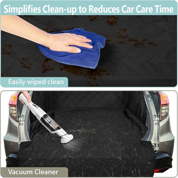 SUV Cargo Liner for Dogs - Trunk Cover with Bumper Flap Protector | Waterproof Pet Cargo Cover with Side Flaps, Dog Car Seat Cover with Non-Slip Trunk Mat, Prevents Scratches Pet Hair Mud Dirt - Image 7