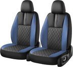 Coverado Car Seat Covers Front Pair, Automotive Leather Seat Covers for Car，Universal Fit Front Back Seat Cover, Non-Slip Waterproof Breathable Car Seat Protector - Image 7