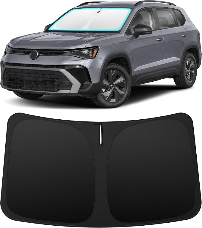 INSAUTO Custom Fit Windshield Sun Shade for Volkswagen/VW Taos 2022-2026 | Foldable Front Window Sunshade Car Accessories, UV & Heat Reflector, Keeps Interior Cool, Includes Storage Bag by INSAUTO