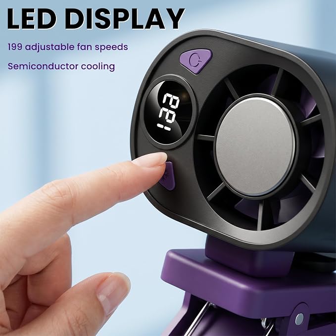 Car Fan Clip Mini Air Conditioner LED Display Portable Ac Aire Acondicionado Portátil Para Carro Electric Cooler Ventilador Blow Cold Vehicle Unit Window Seat Auto Evaporative - Image 8