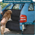 Veckle SUV Cargo Liner for Dogs - Trunk Cover with Bumper Flap Protector | Waterproof Pet Cargo Cover with Side Flaps, Dog Car Seat Cover with Non-Slip Trunk Mat, Prevents Scratches Pet Hair Mud Dirt - Image 8