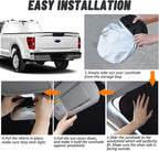 D-Lumina Rear Tailgate Window Sun Shade for 2015-2025 Fo-rd F150 F250 F350 Accessories, Window Sunshade Sun Visor Protector Block UV Rays Heat (Not for Sliding Window), Foldable 2 Layers 210T Material - Image 5