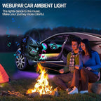 Dreamcolor Acrylic Interior Car Lights, WEBUPAR Car Accessories 2 in 1 Car LED Strip Lights with APP Control and 213 Modes, Car Center Console Fiber Optic Lights, RGB Neon Light Kits - Image 6