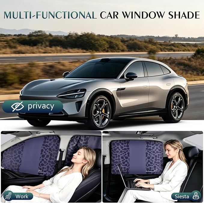 FLORICH Car Window Shades 1 Pack Car Window Shade for Baby, Block Light Car Sun Shade Protect Embedded Track Privacy for Family, Universal Fit for Most Cars - Image 7