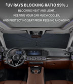 Custom-Fit for Infiniti Windshield Sun Shade Umbrella,Protect Car from Sun Rays,Foldable Car Umbrella Sunshade Cover with 360° Bendable Handle,Designed for Infiniti Accessories (for Infiniti EX) - Image 3