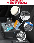 KEMIMOTO Back Seat Cup Holder for Car, Couch Cup Holder, Car Truck Boat Organizer, Couch Sofa Bed Expander Tray Holds Drinks, Snacks, Remote, Cell Mobile Phone (Black) - Image 4