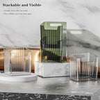 Lae Nuvole Clear Adhesive Wall Organizer Bins, Cabinet Door Storage, 4 Pack | 8 adhesive pads, No Drill, PET, stackable, space-saving; renter friendly, for Bathroom, Kitchen, Pantry, RV, Dorm, Office - Image 4