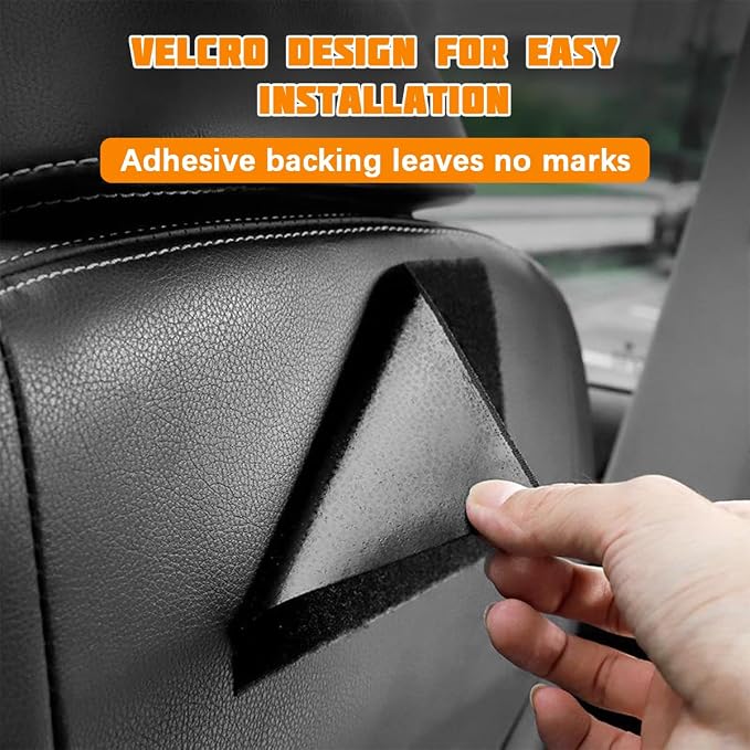 Car Seat Side Pocket Organizer, PU Leather Mini Vehicle Phone Holder Storage Bag, Automotive Interior Tray Pouch Seat Gap Filler Accessories, Universal for SUV Sedan Truck (Gray) - Image 3